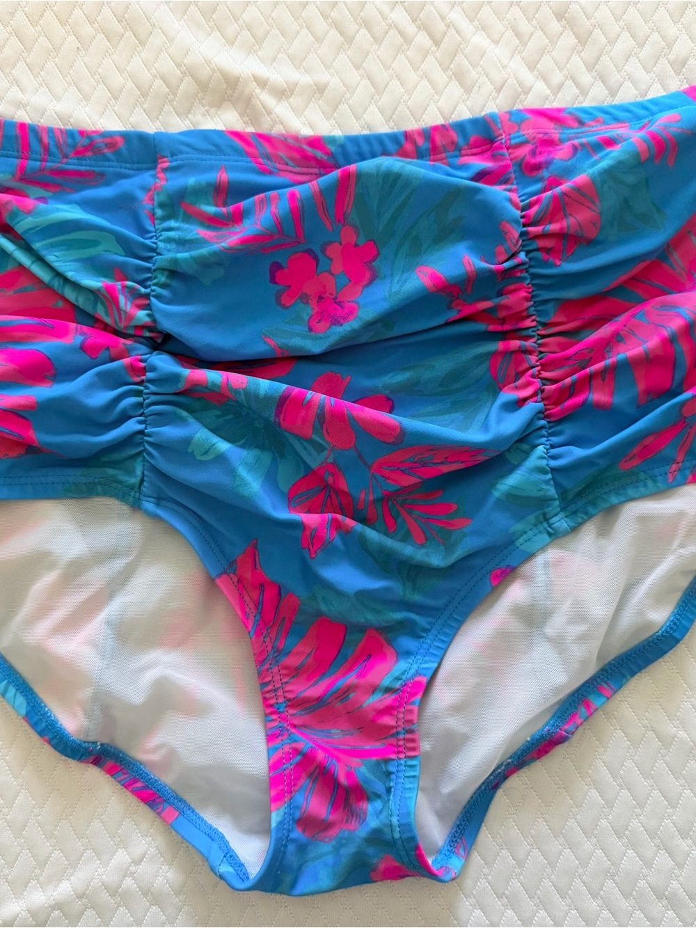 torrid Blue & Hot Pink Floral One-Piece Swim